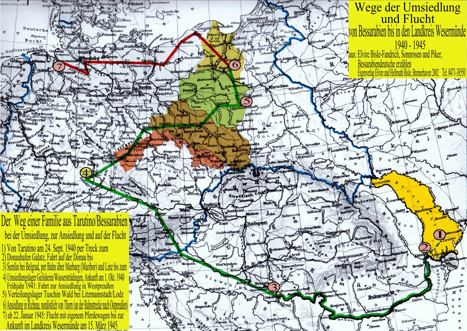 Umsiedlung von Bessarabien nach Westpreußen/Flucht nach Wesermünde